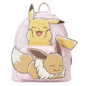 Pokémon Pikachu & Eevee Café Pink Mini Backpack Vegan Leather - STUNNING BAG!!